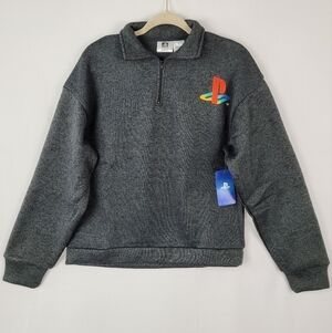 NWT Adult Juniors PlayStation Official Quarter-Zip Sweatshirt Logo Size Large